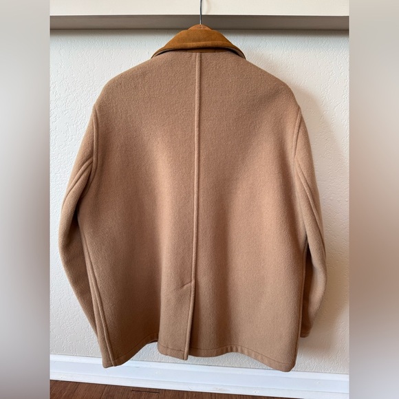VTG Tibbett Jacket Mens 44 Tan-Brown Wool Blend Heavy Coat Made In England - Picture 6 of 14